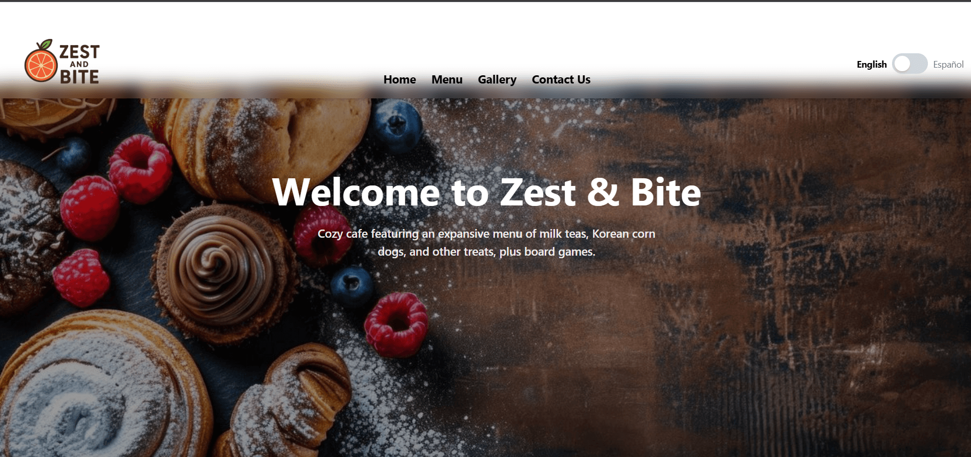 A Restaurant Complex Menu Display Site